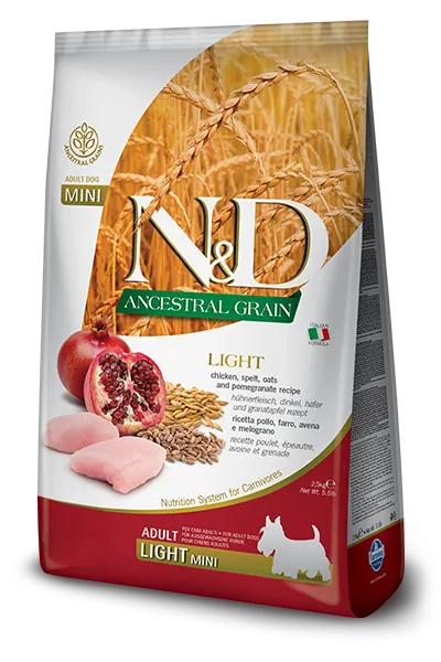 Nd dog low light pollo e melograno adult mini 2,5 kg