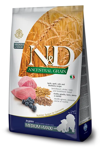 Nd dog low agnello e mirtillo puppy medio maxi 12 kg