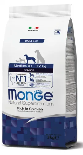 Monge dog adult medio senior 3 kg