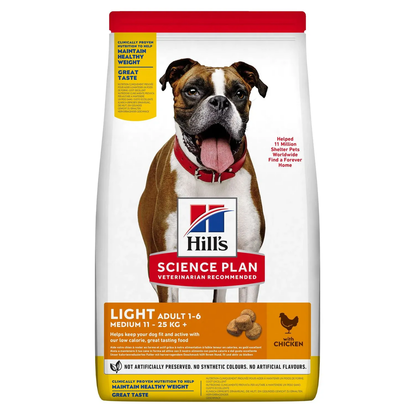 Hills cane light medio pollo 12 kg