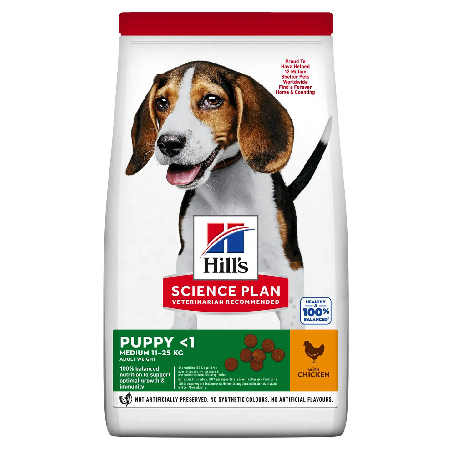 Hills cane puppy medio pollo 2,5 kg