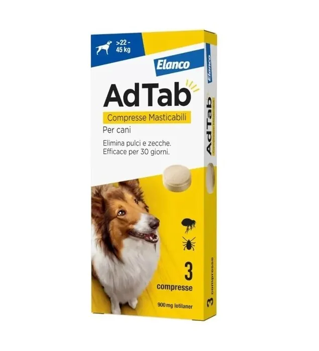Adtab Cane 22-45 Kg 900 Mg Blu 3 Compresse