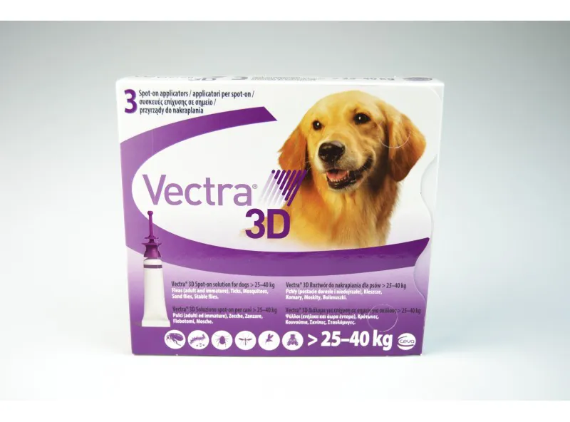 Vectra 3 d cani 25-40 kg 3 pipette