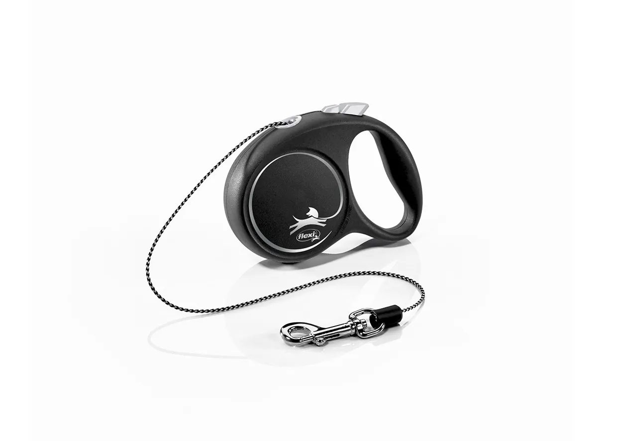 Flexi design black guinzaglio corda xs 3 mt nero