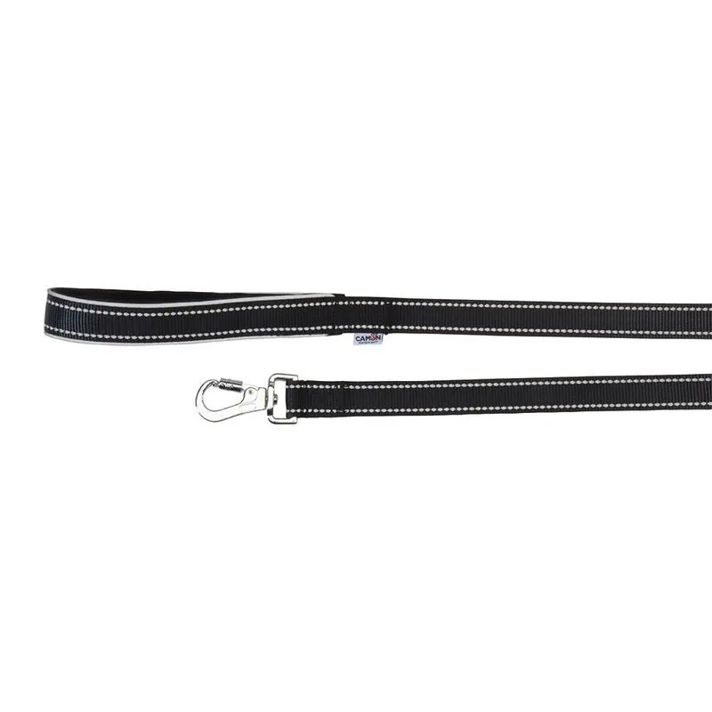 Guinzaglio da conduzione reflex nero 15x1100 mm