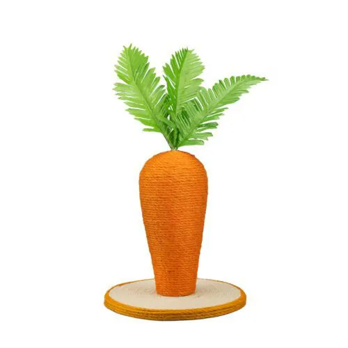 Tiragraffi carota in sisal e peluche 30x40x55h