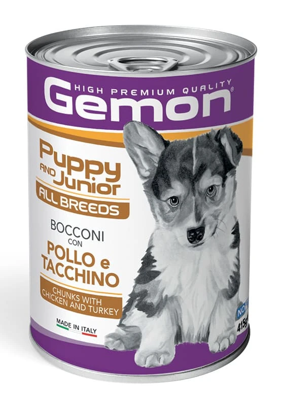 Dog junior bocconi con pollo e tacchino 415 gr