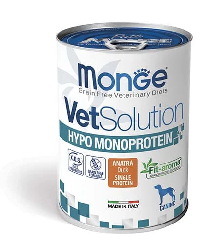 Monge dog vet solution hypo anatra 400 gr