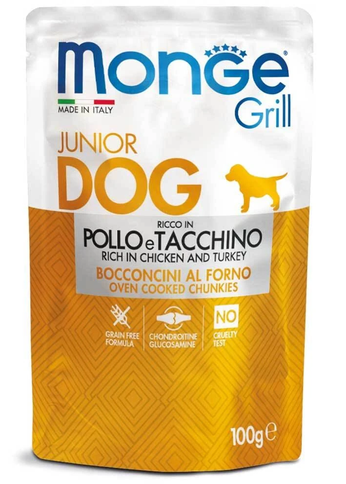 Grill dog puppy junior pollo e tacchino bustina 100 gr