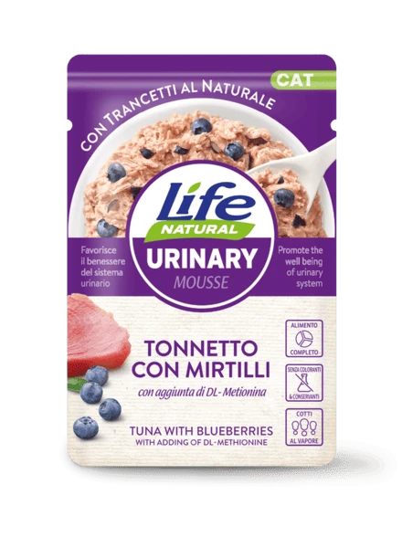 Life cat urinary tonnetto e mirtilli bustina 70 gr