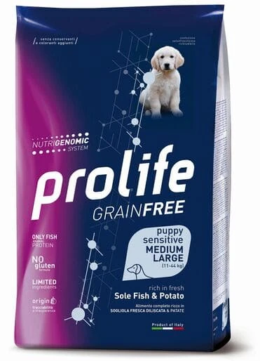 Pool Pharma - Prolife dog grain free puppy medium large sogliola e patate 2,5 kg