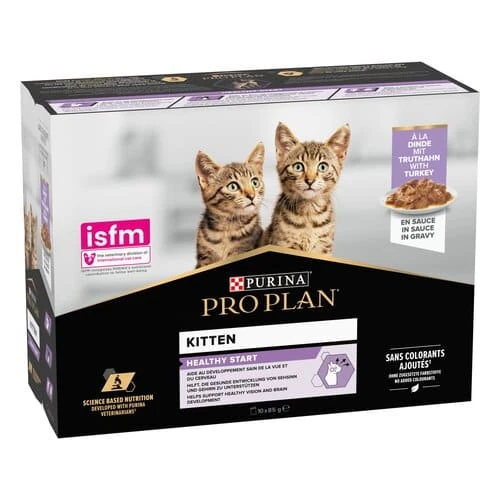 Pro plan cat kitten tacchino in salsa multipack bustina 10x85gr