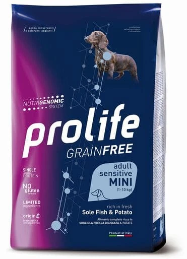 Pool Pharma - Prolife dog grain free adult mini sogliola e patate 7 kg -Crocchette Cane
