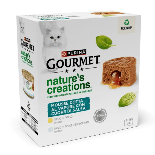 Gourmet nature's creation cuore di salsa mousse multipack lattina 8x85 gr