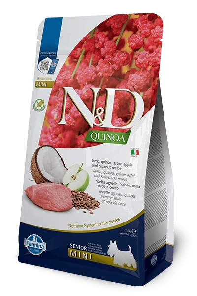 N&d cane quinoa senior agnello mela verde e cocco mini 5 kg