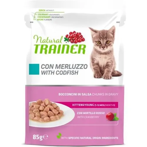 Natural trainer cat kitten merluzzo bustina 85 gr