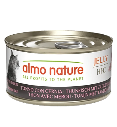 Hfc cat jelly tonno con cernia lattina 70 gr