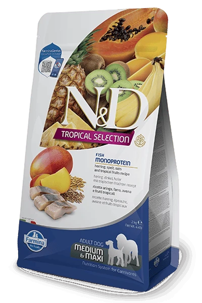 Farmina - Farmina - N&d cane tropical selection aringa adult medio - maxi 2 kg - cibo secco per cani - Crocchette Cani