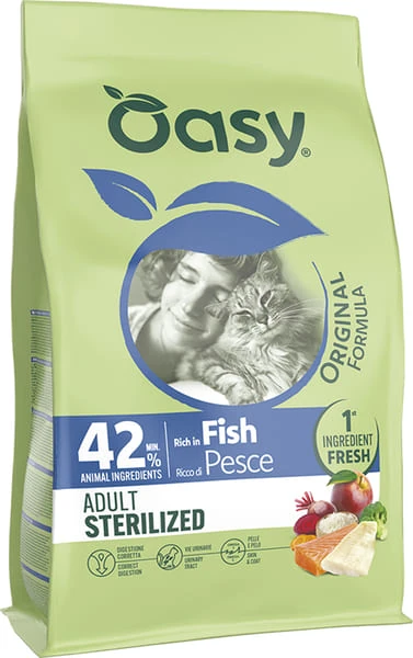 Oasy cat sterilized adult pesce 1,5 kg