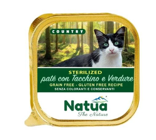 Natua gatto tacchino sterilized vaschetta 100 gr
