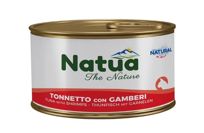 Natua cat tonno con gamberi in brodo lattina 85 gr