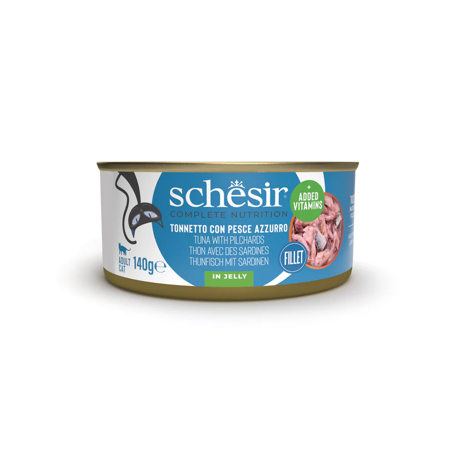 Schesir gatto tonnetto e pesce azzurro in jelly 140 gr