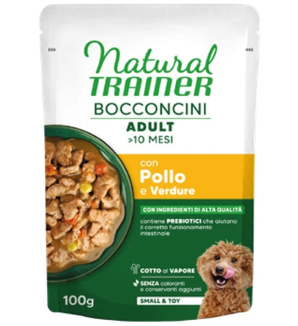 Natural trainer dog bocconcini pollo busta 100 gr