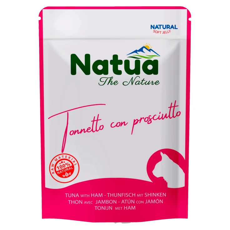 Natua cat tonnetto con prosciutto bustina 70 gr