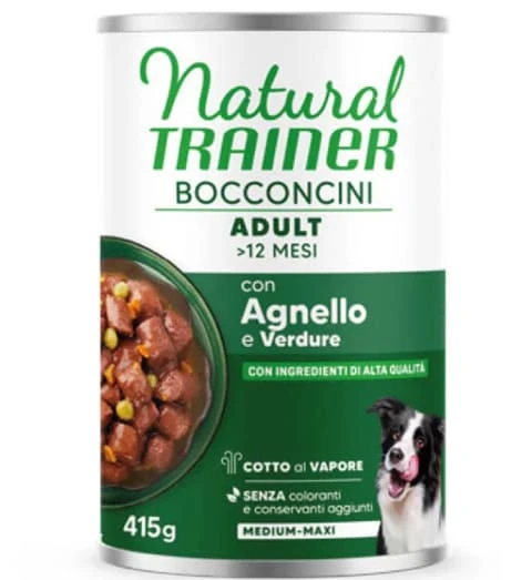 Natural trainer dog bocconcini agnello lattina 415 gr