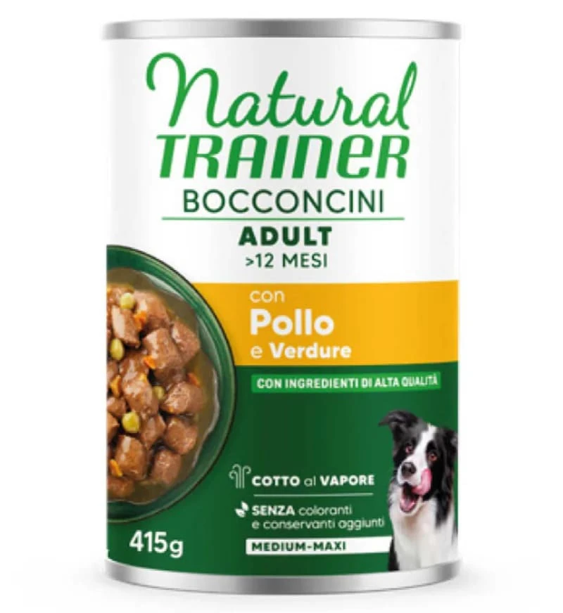 Natural trainer dog bocconcini pollo lattina 415 gr