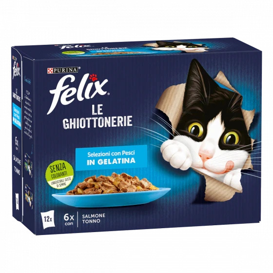Felix ghiottonerie multipack 12 x 85 gr (salmone- tonno)