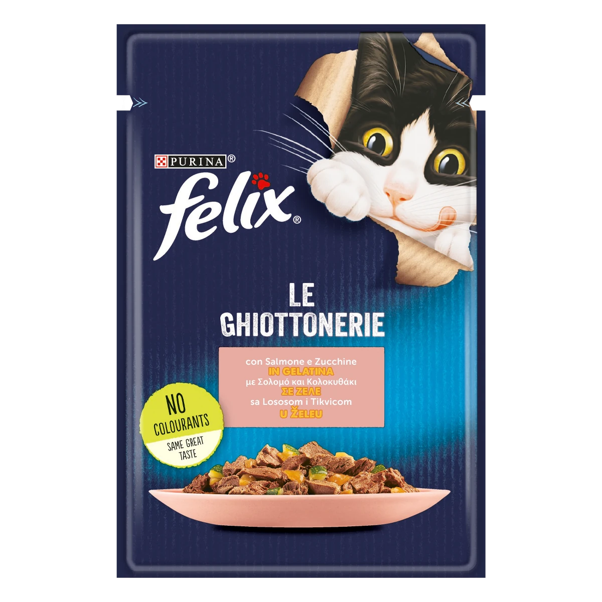 Felix ghiottonerie salmone e zucchine gel 85 gr
