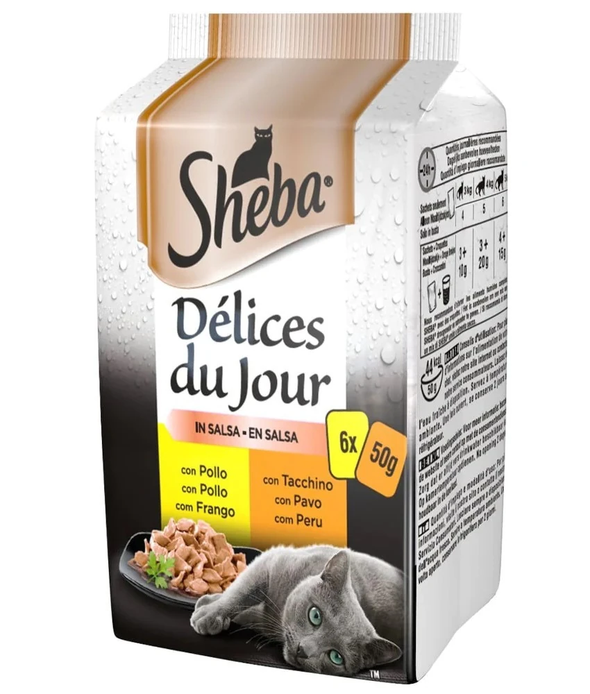 Sheba ddj pollo e tacchino salsa 6 x 50
