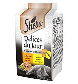 Sheba ddj tacchino e pollo gelatina 6 x 50gr