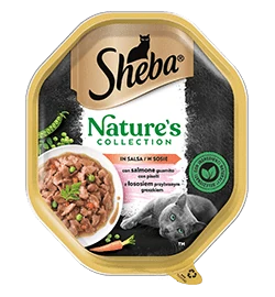 Sheba natural salmone e piselli 85 gr