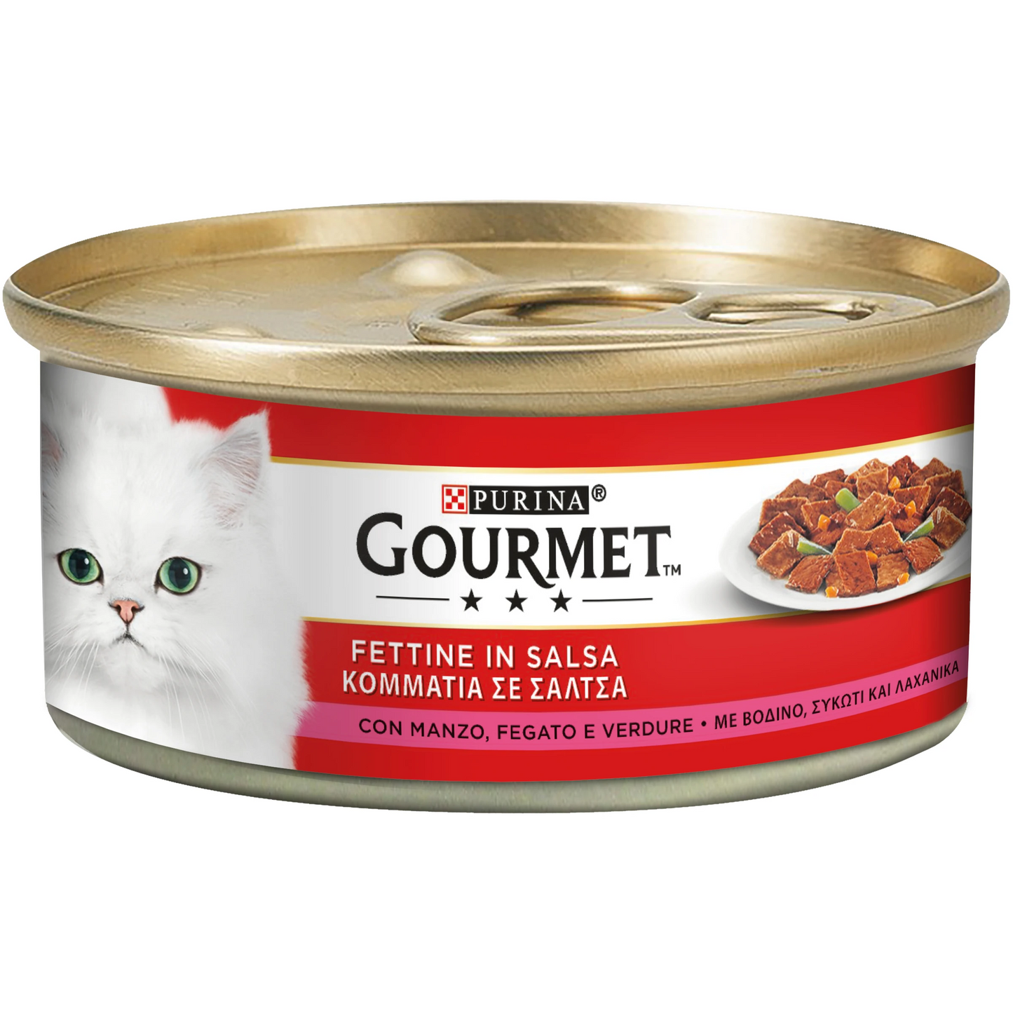 Gourmet fettine in salsa con manzo fegato e verdure 195 gr