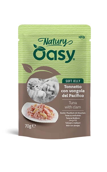 Oasy cat tonnetto con vongole del Pacifico bustina 70 gr