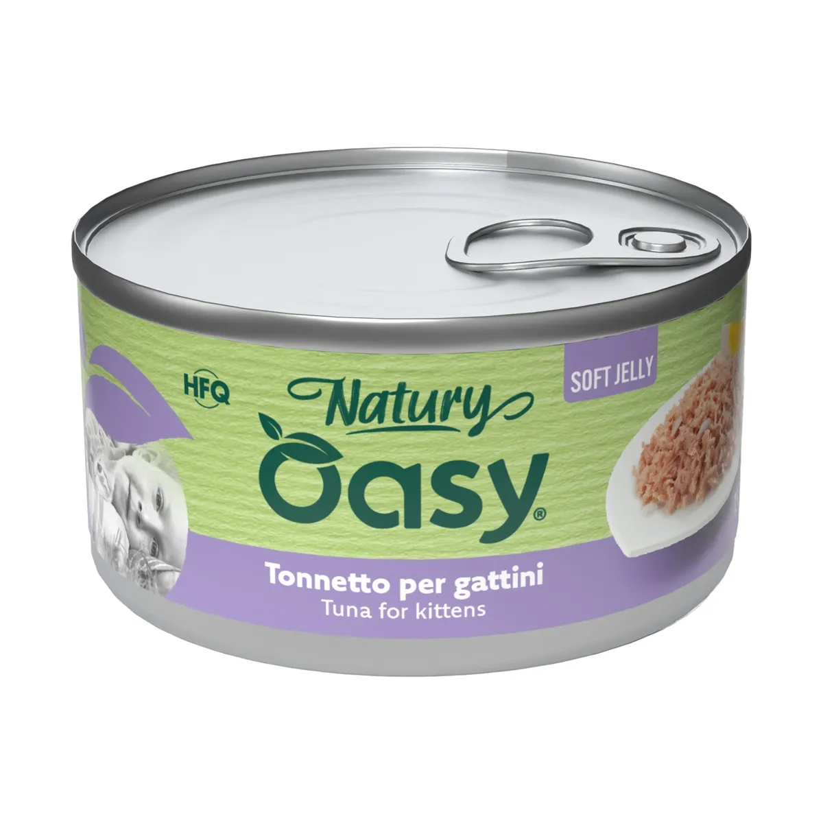 Oasy cat tonnetto per gattini lattina 150 gr