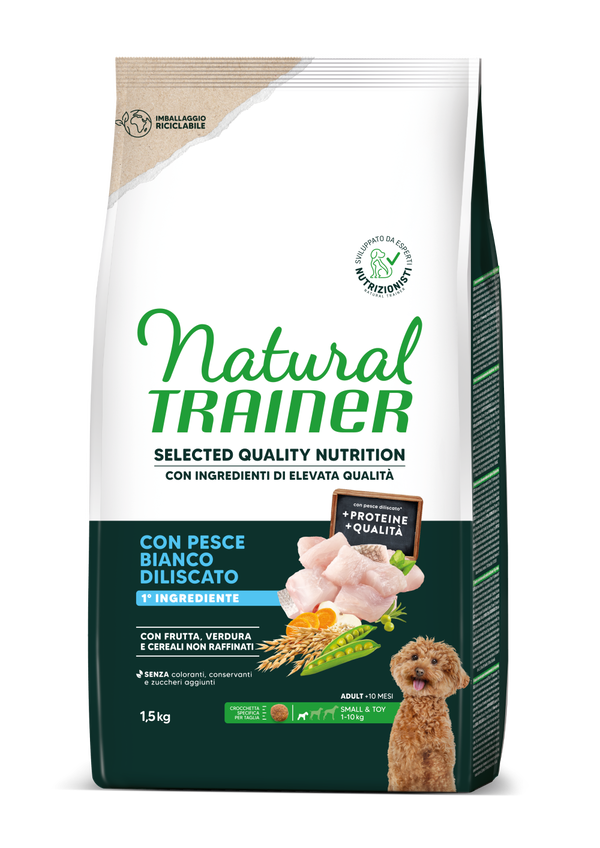 Selected Quality Nutrition Adult Mini con Pesce Bianco Disossato - 1,5 Kg