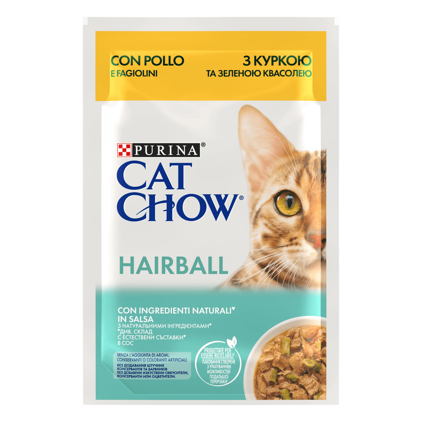 Cat chow hairball pollo e zucchina bustina 85 gr