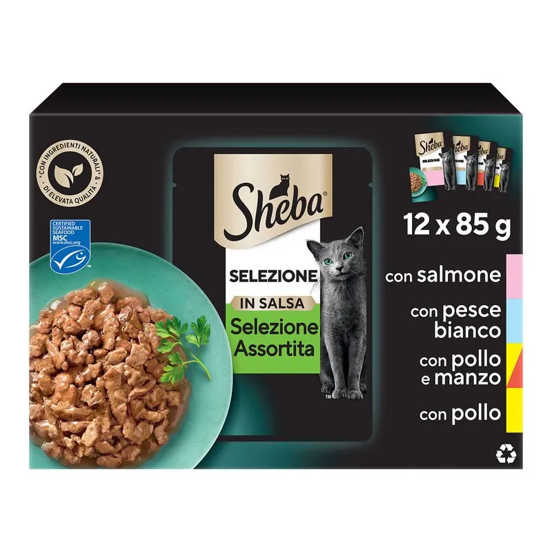 Sheba selezione in salsa assortito 12 x 85 gr