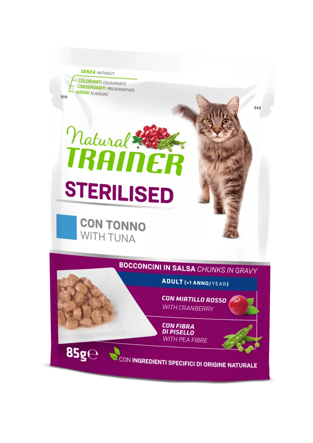 Trainer natural cat sterilized tonno bustina 85 gr
