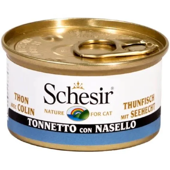 Schesir gatto tonnetto e nasello jelly lattina 70 gr