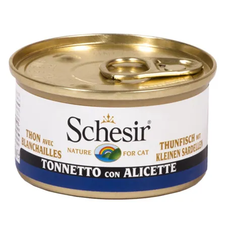 Schesir gatto tonnetto e alicette jelly lattina 85 gr