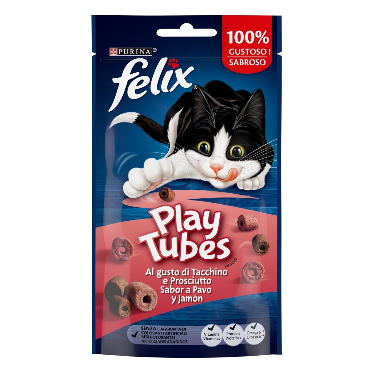 Felix playtubes tacchino e prosciutto 50 gr