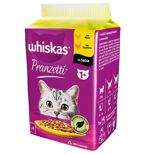Whiskas Pranzetti Carni Bianche 6 X 50 Gr - Scade il 12/06/2026