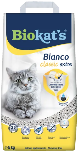 Lettiera biokat's bianco extra classic 5 kg