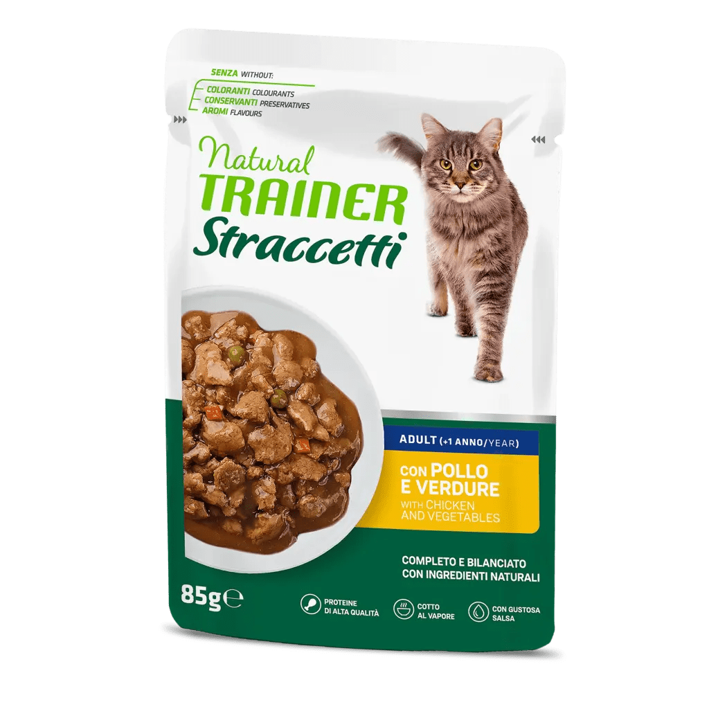 Trainer natural cat straccetti adult pollo bustina 85 gr
