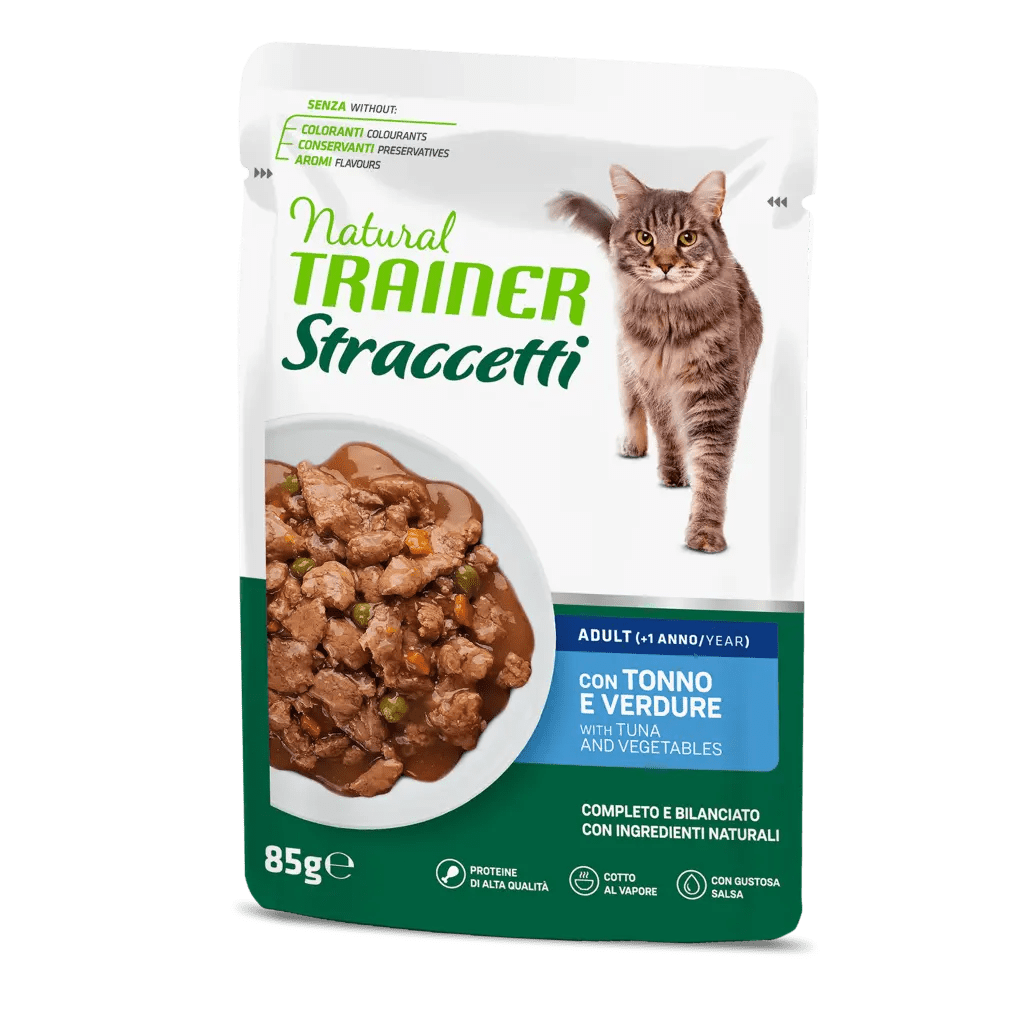 Trainer natural cat straccetti adult tonno bustina 85 gr