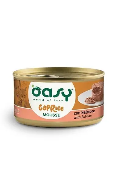 Oasy cat caprice mousse salmone lattina 85 gr